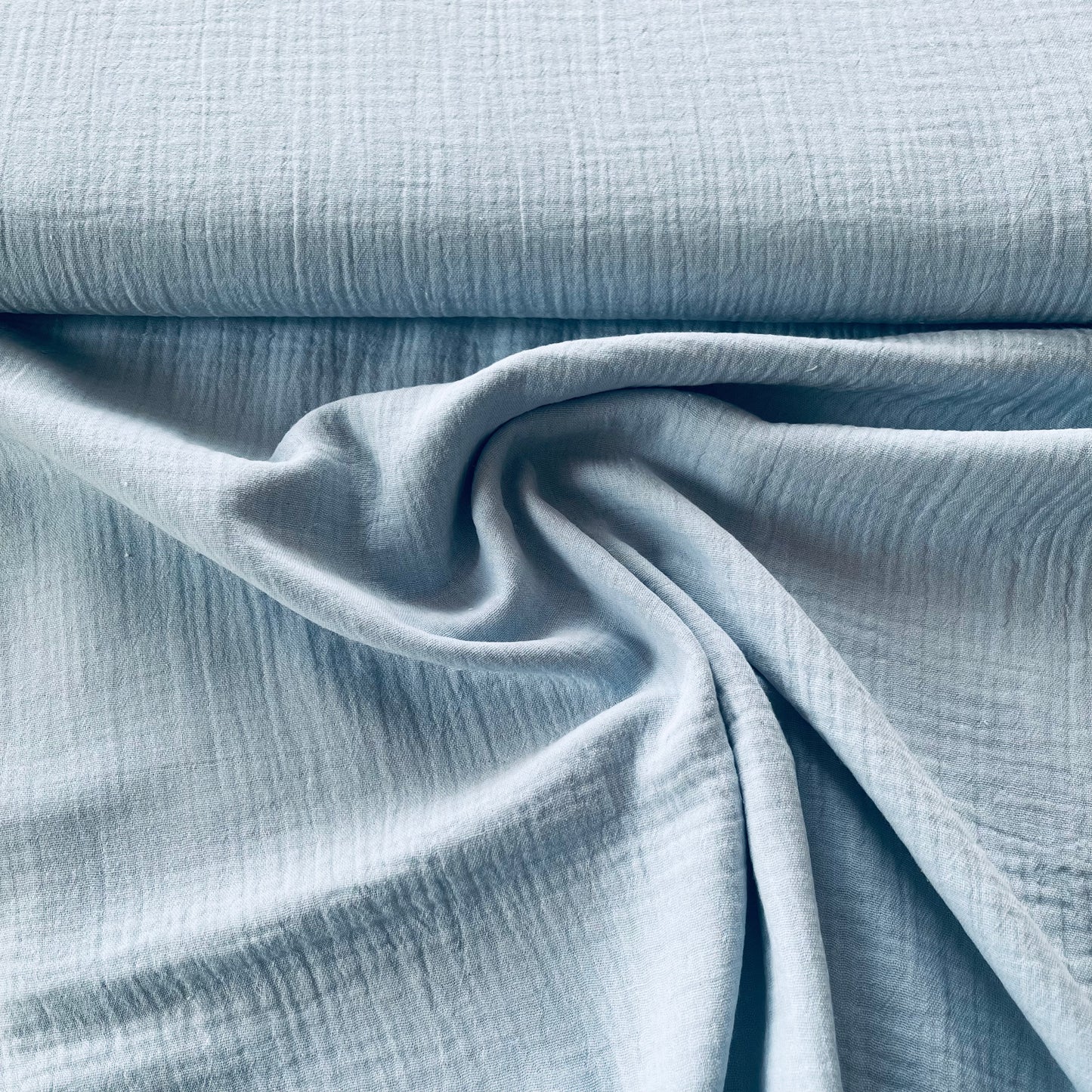 Double gaze uni bleu clair
