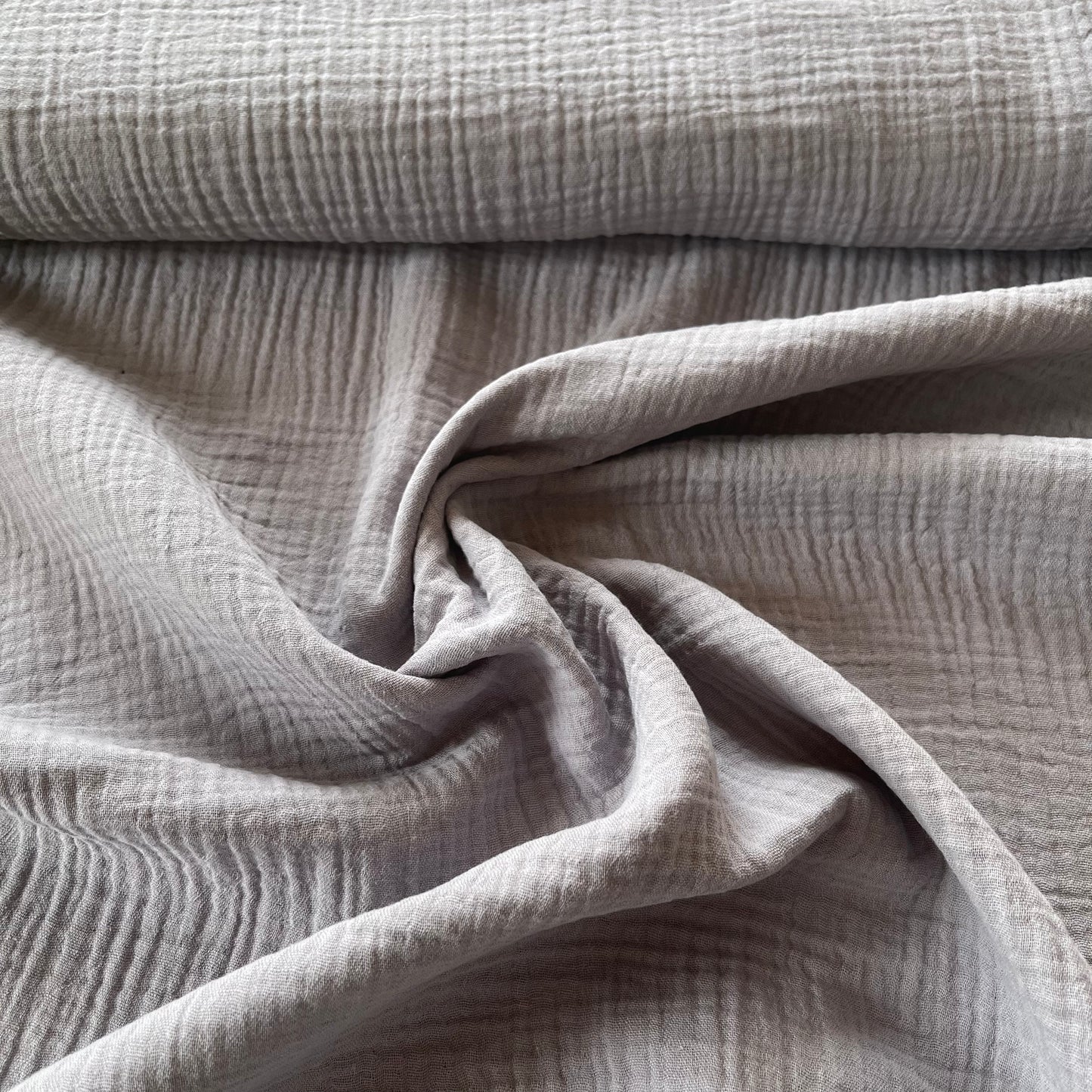 Double gaze uni gris clair