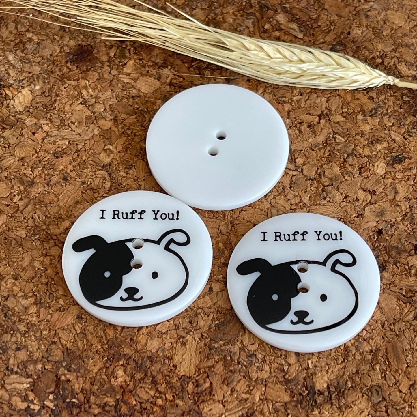 Bouton chien « I Ruff You ! » - 38mm