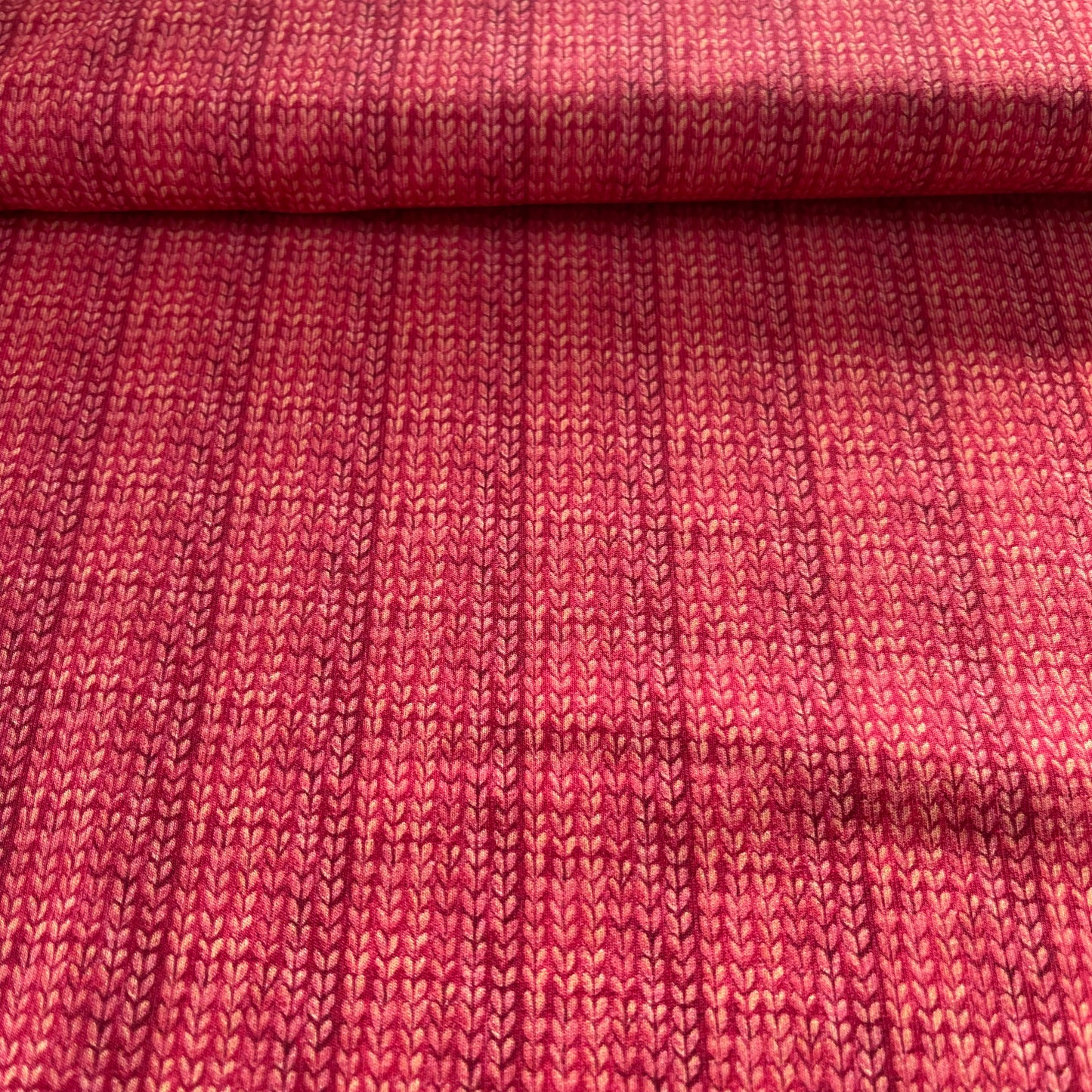 Jersey petits coeurs panaché rouge - Stenzo