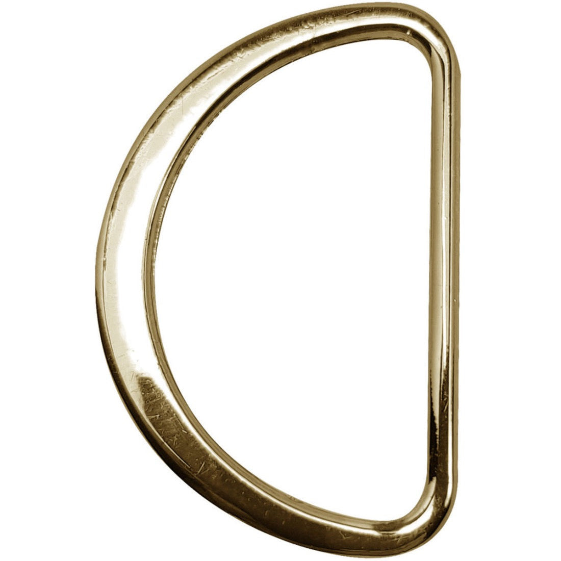 Anneau demi lune plat 20mm or jaune