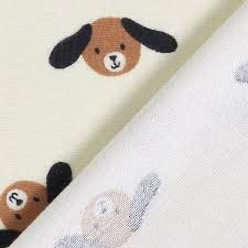Flanelle de coton POPPY - tête de chien