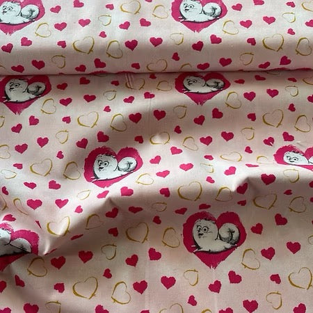 Popeline de coton imprimé chien