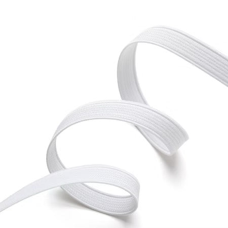 Élastique blanc côtelé 10 mm