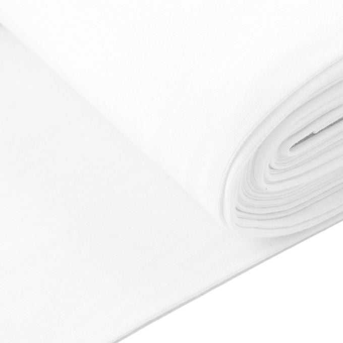 Bord-côte tubulaire jersey blanc