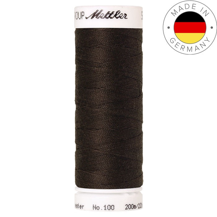 Fil à coudre Seralon Mettler 200m polyester - 1382 Marron dolomite
