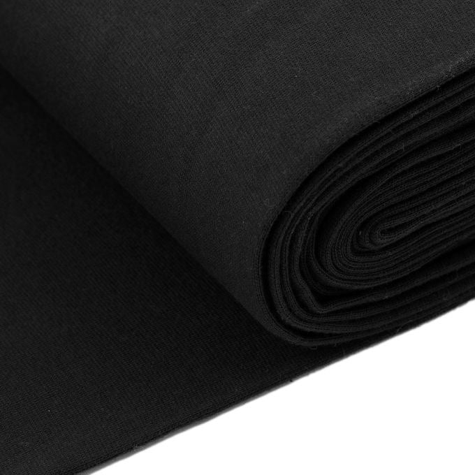 Bord-côte tubulaire jersey noir