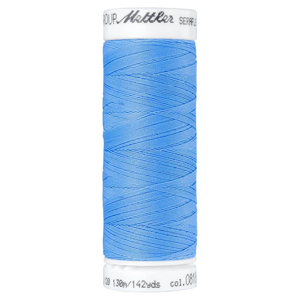 Fil à coudre élastique Seraflex Mettler 130 m - 818 bleu