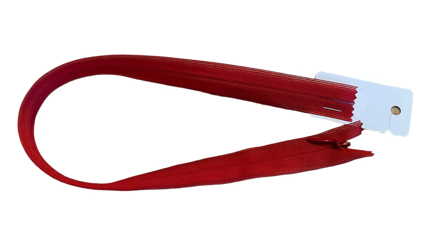 Fermeture éclair 40 cm - YKK - zip invisible rouge