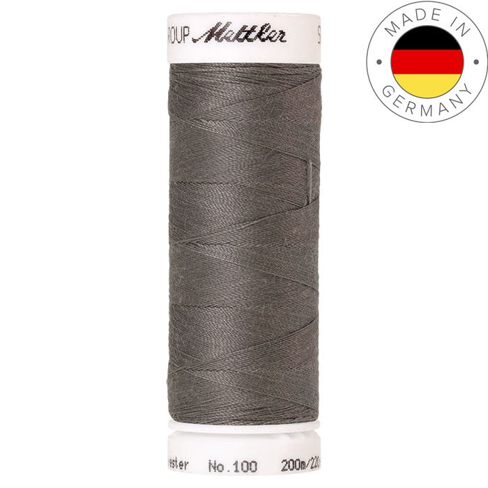 Fil à coudre Seralon Mettler 200m polyester - 0322 Gris alu naturel