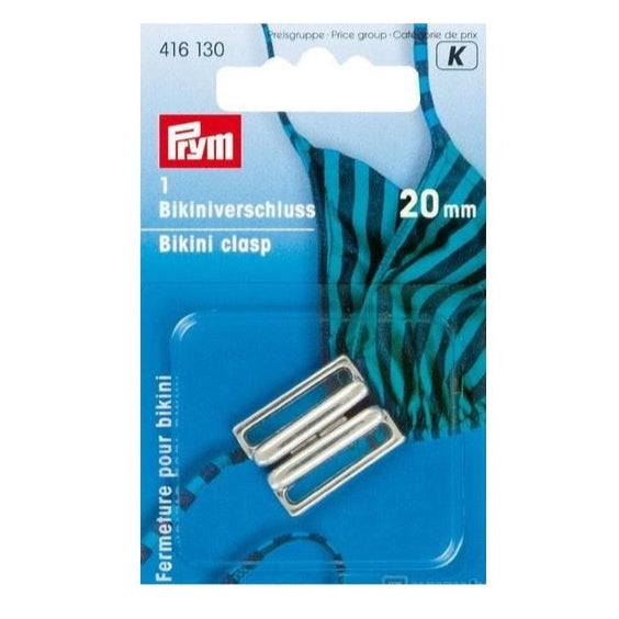 Fermoir bikini métal argenté 20mm - Prym