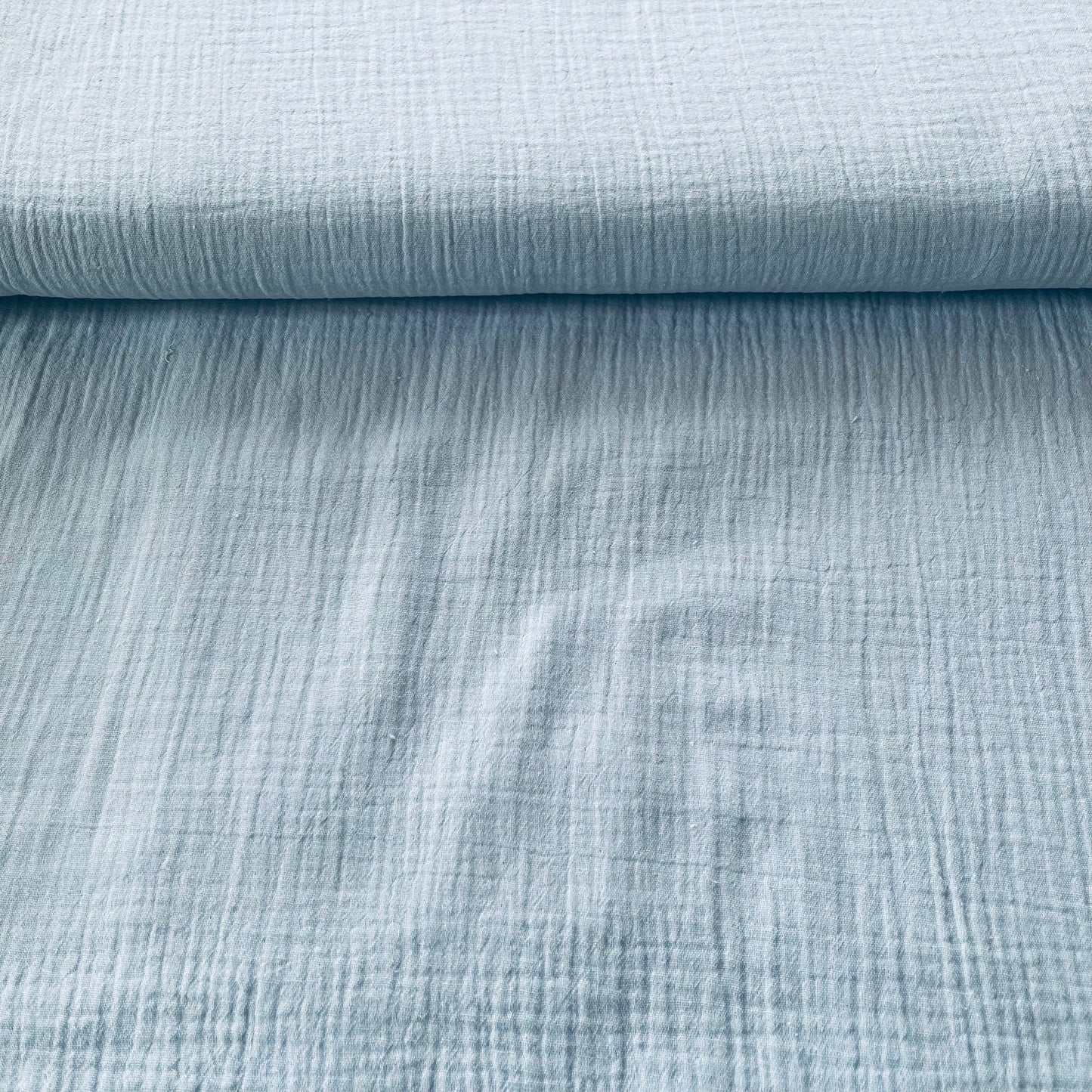 Double gaze uni bleu clair