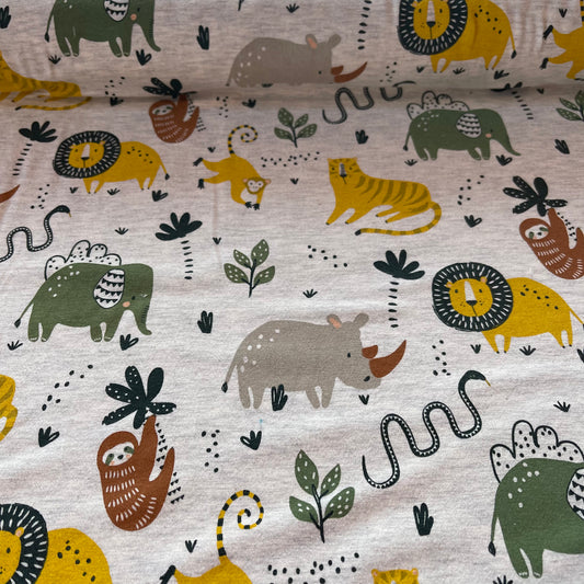 Jersey animaux safari  - gris chiné POPPY