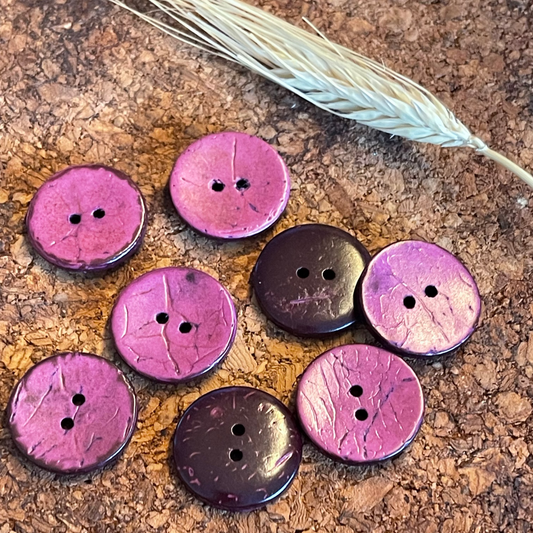 Bouton rond bois rose 22mm