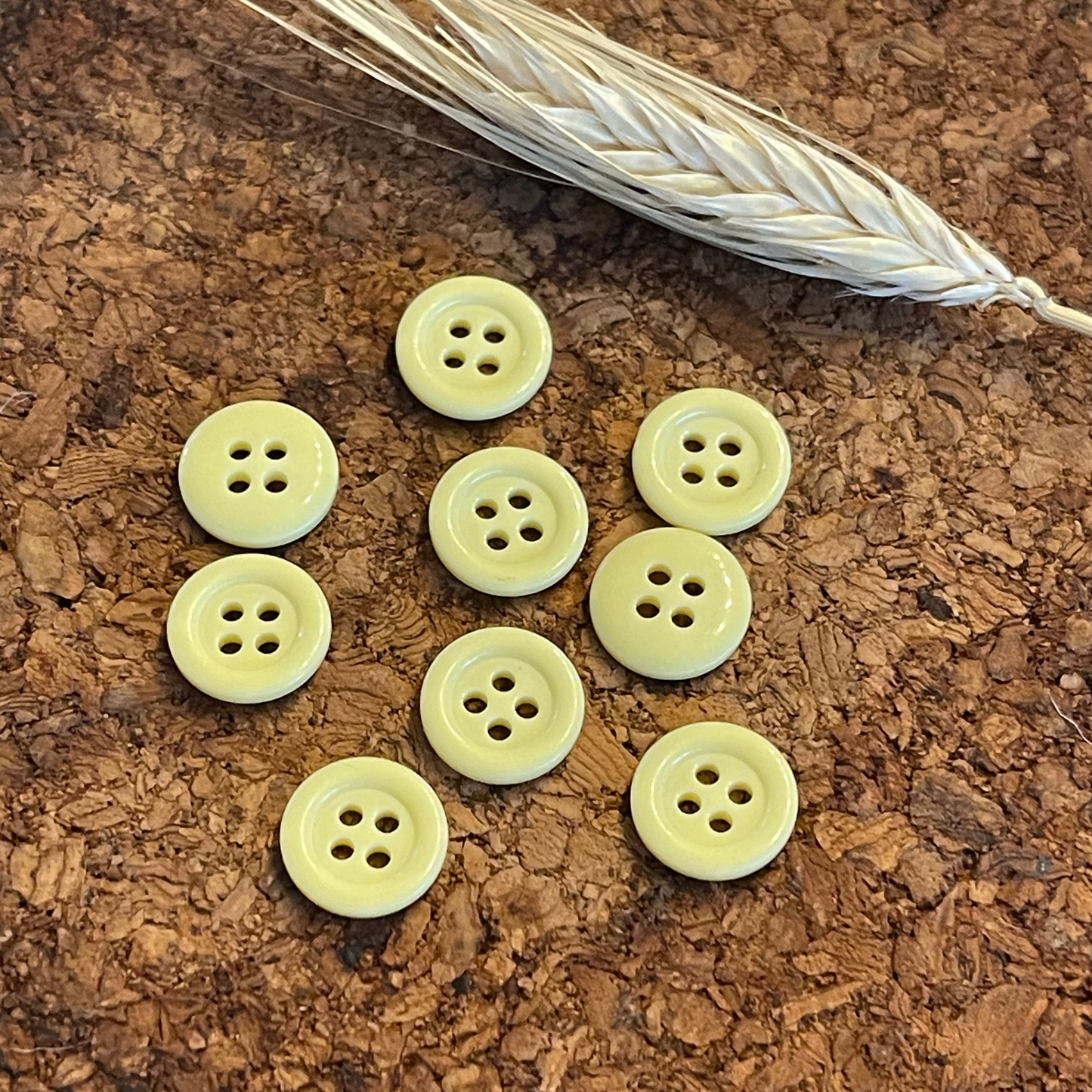 Bouton rond jaune 12mm