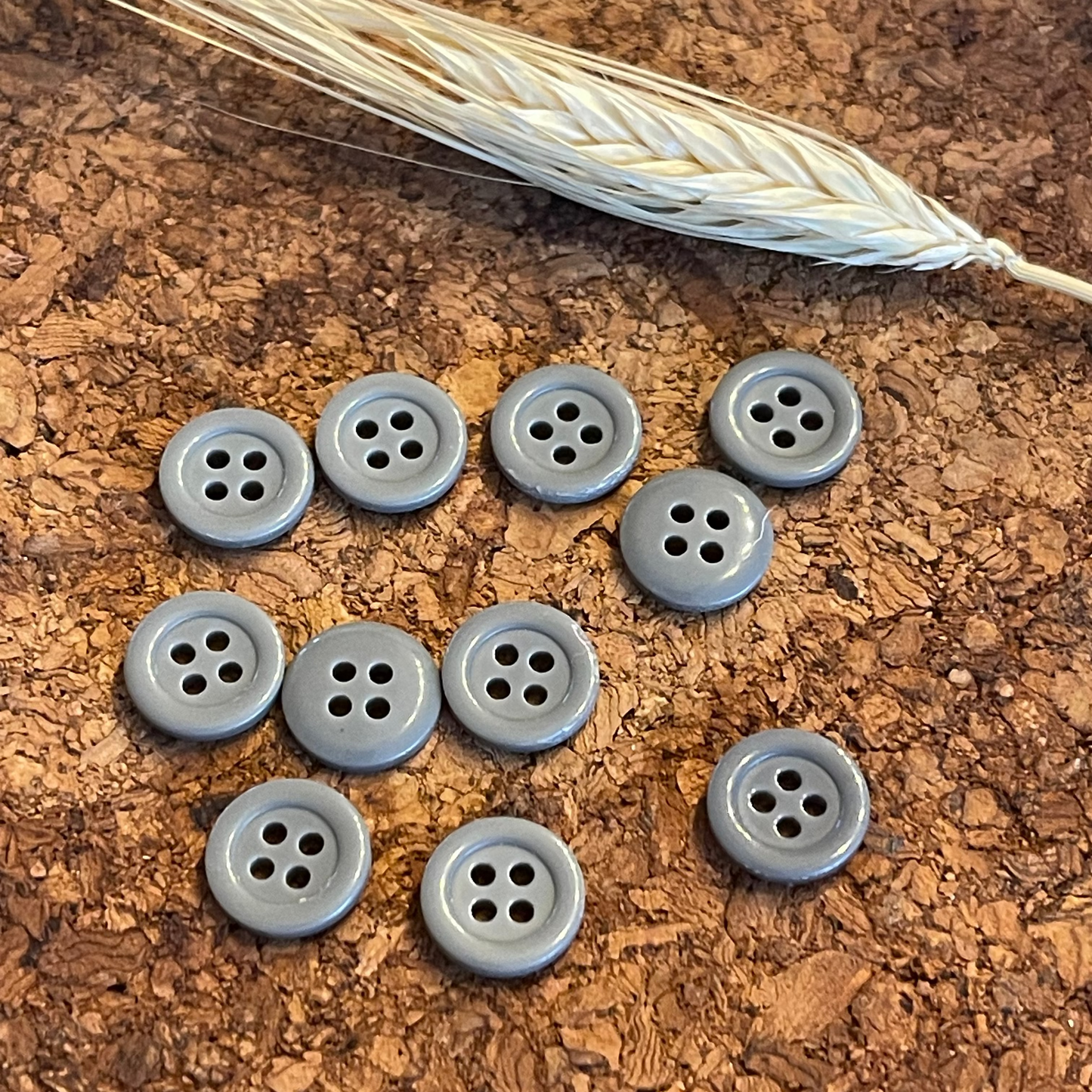 Bouton rond gris 12mm