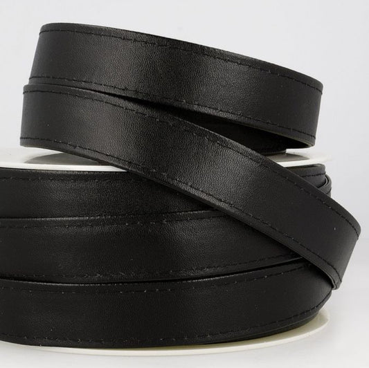Sangle simili cuir noir 25mm