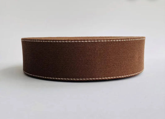 Sangle en coton brun 40mm