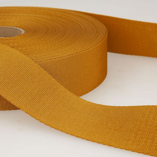 Sangle nylon moutarde 35 mm
