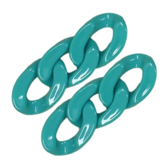 Maillons de chaine turquoise 23mm