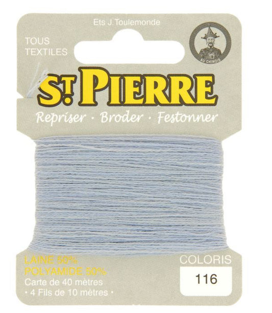 Laine Saint Pierre pour repriser ou broder - bleu clair 116