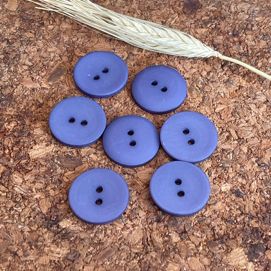 Bouton rond bleu marine 23mm 2 trous