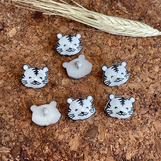 Bouton chat gris pvc - 19mm