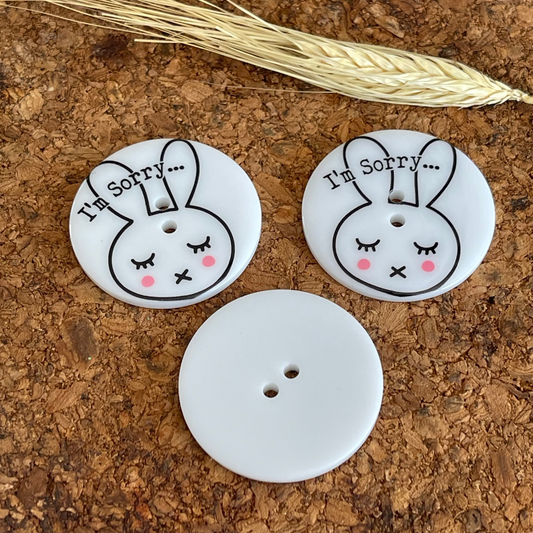 Bouton lapin « I’m Sorry … » - 38mm