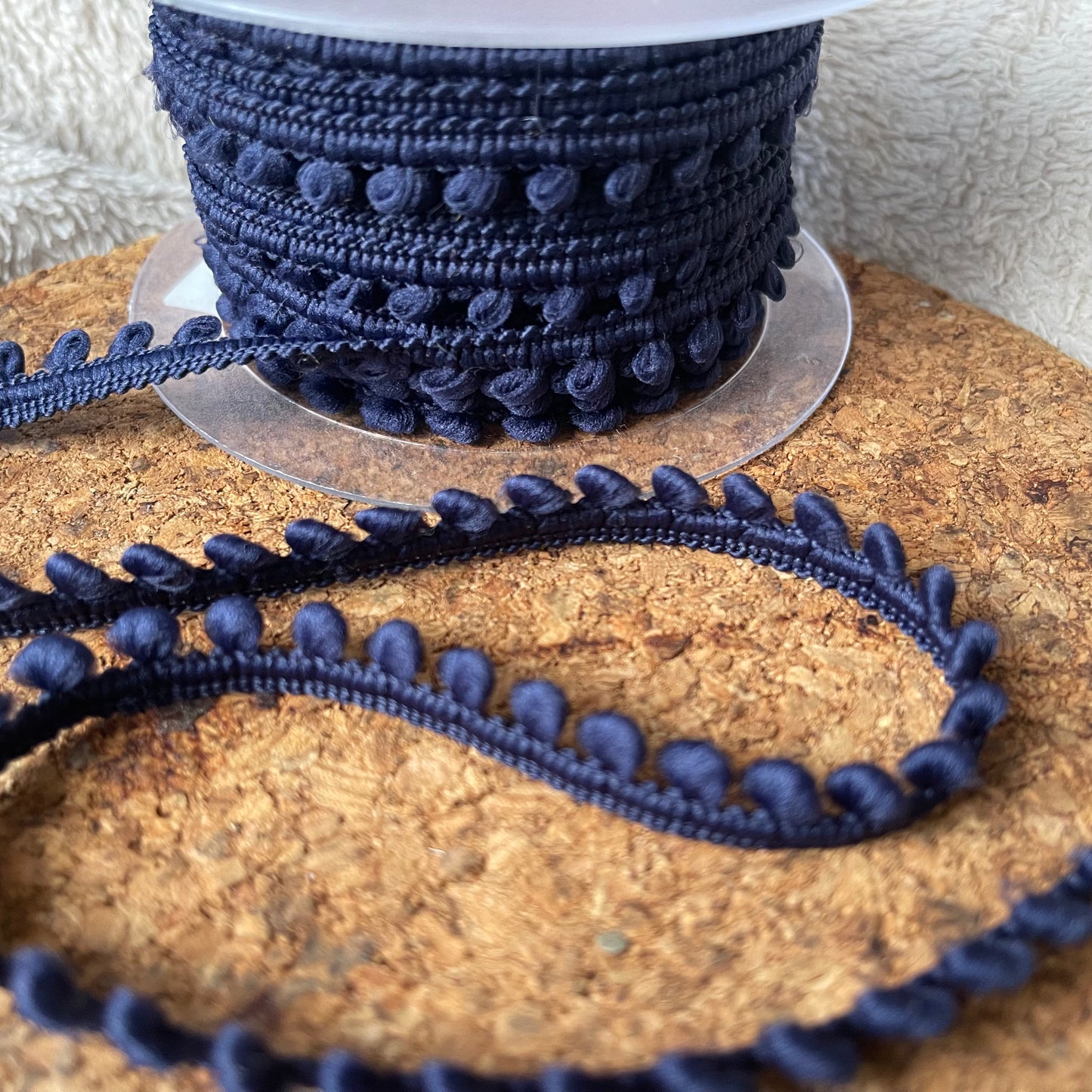 Galon mini pompons marine 6mm