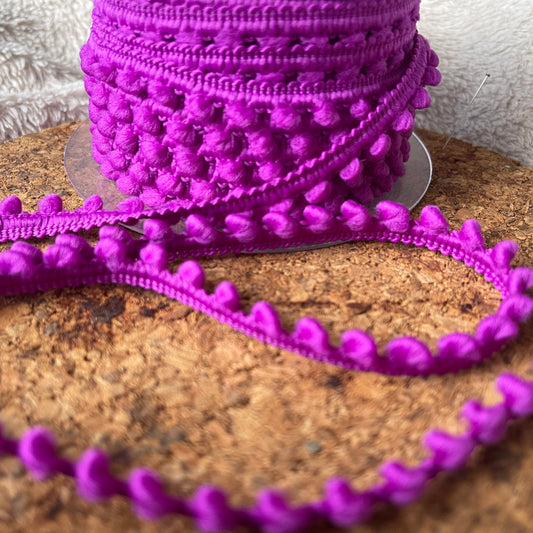 Galon mini pompons prune 6mm