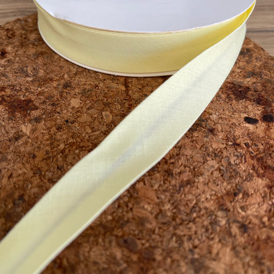 Biais uni jaune yellow replié  20mm