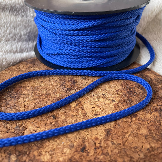 Cordon 100 % Polyester - 5 mm - bleu roi