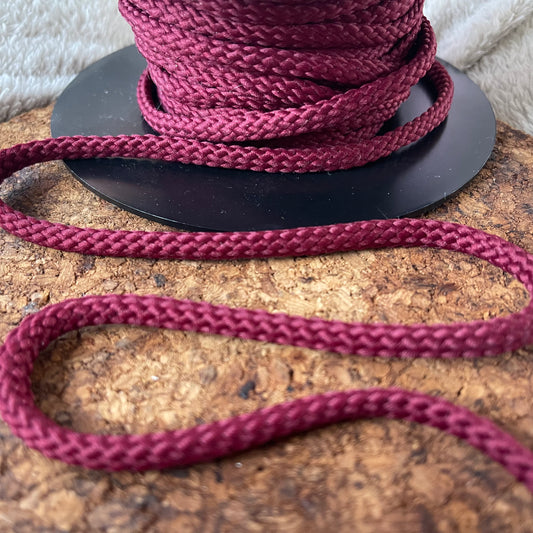Cordon 100 % Polyester - 5 mm - bordeaux