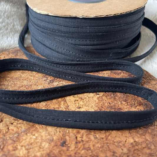 passepoil jersey noir 10mm