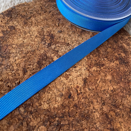 Ruban gros grain bleu roi 14mm