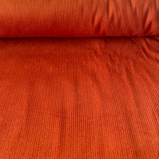 Velours milleraies terracota  8W STRETCH