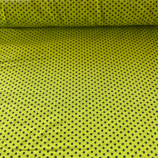 Jersey vert anis avec pois noirs