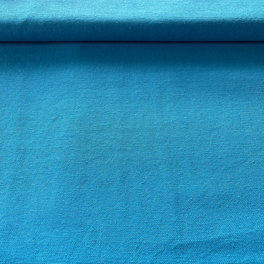 Toile de coton bleu uni épais