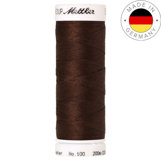 Fil à coudre Seralon Mettler 200m polyester - 0263 Terre ombre