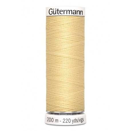 Fil à coudre gutermann polyester 200m - 325 jaune clair