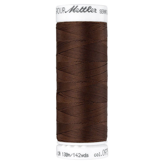 Fil à coudre élastique Seraflex Mettler 130 m - 975 marron foncé