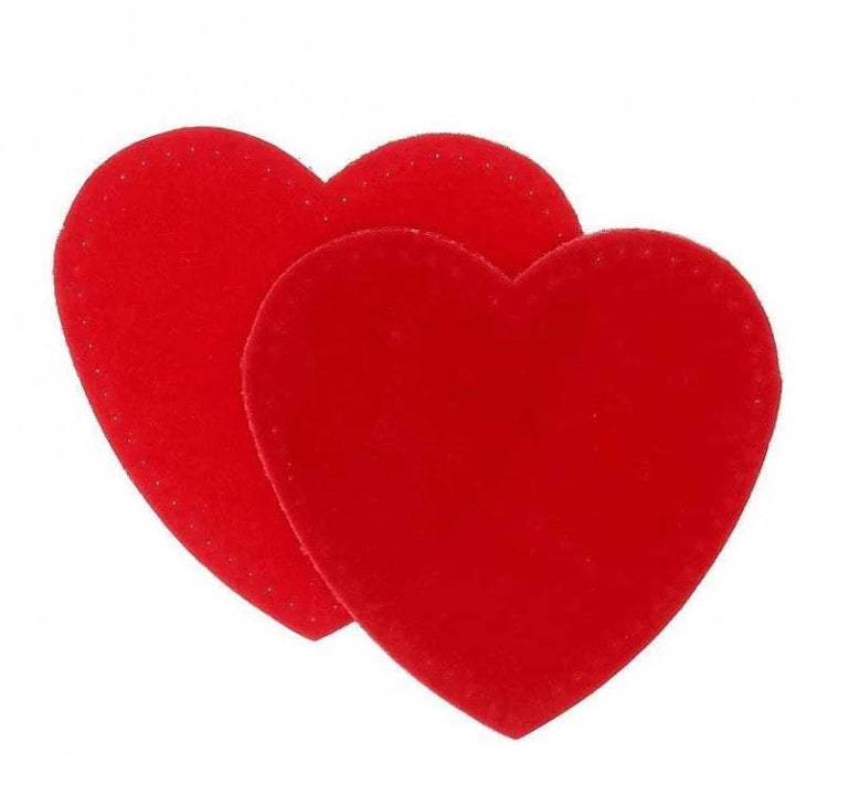 Renforts suédine thermocollant coeurs rouge - 10x10,5cm - Bohin