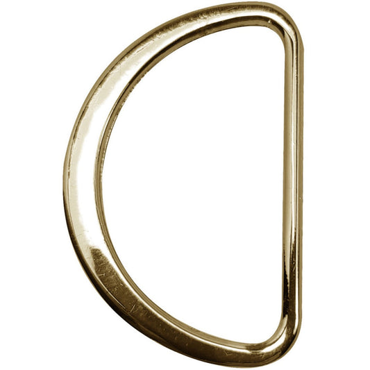Anneau demi lune plat 32mm or jaune