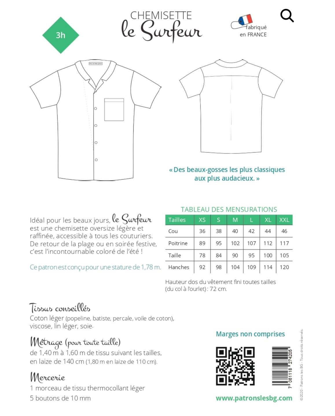 Patron "Le Surfeur" - Les Beaux Gosses