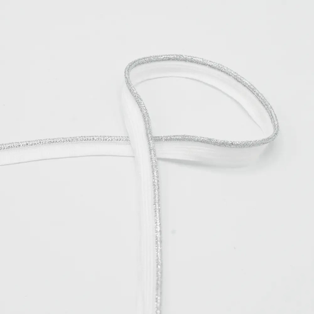 passepoil lurex argenté 10mm