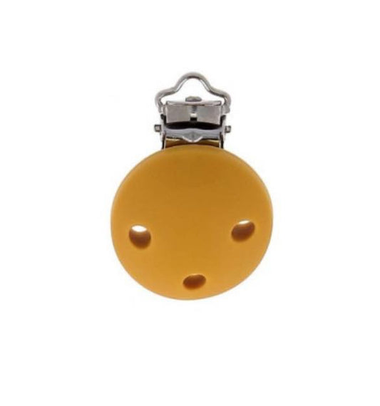 Pince attache tétine - mangue - Bohin