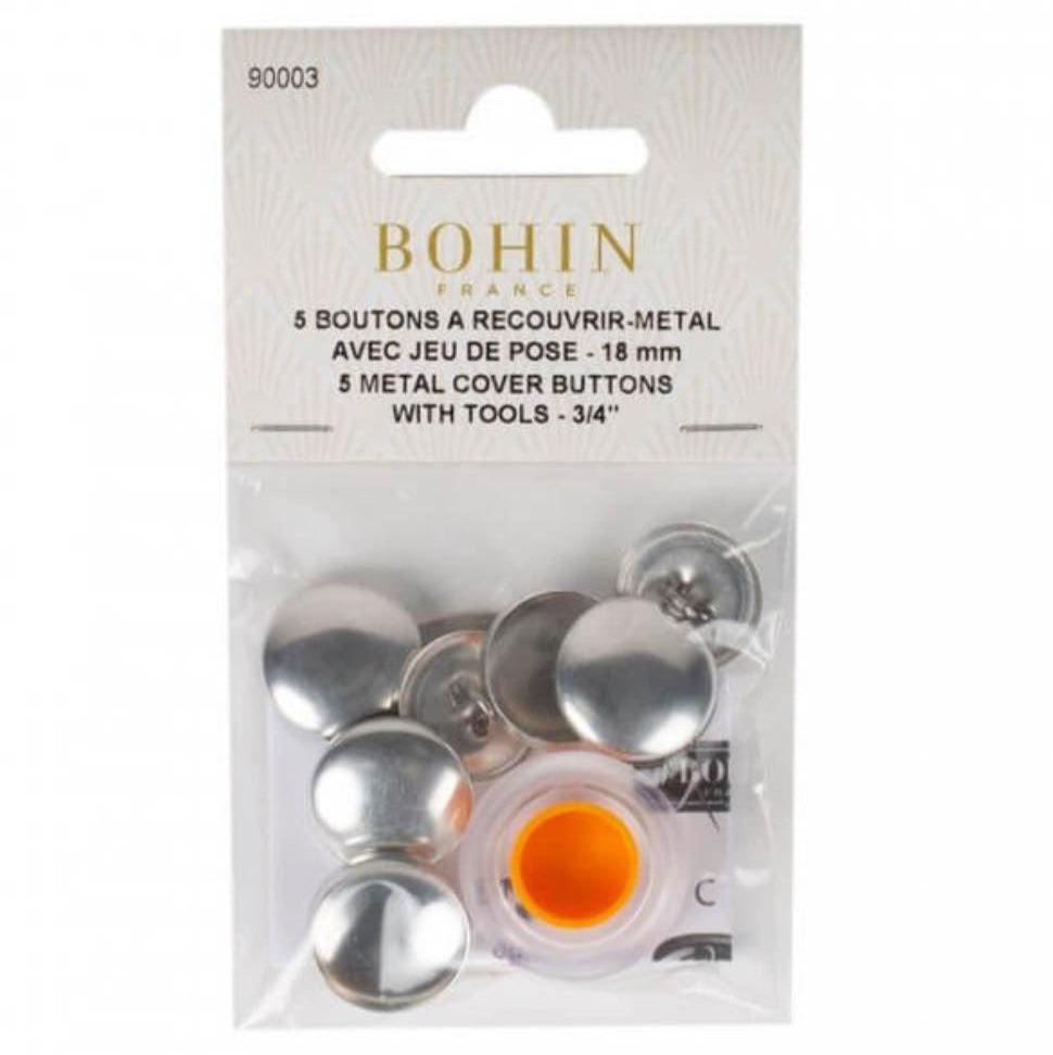 Boutons à recouvrir - métal - Bohin
