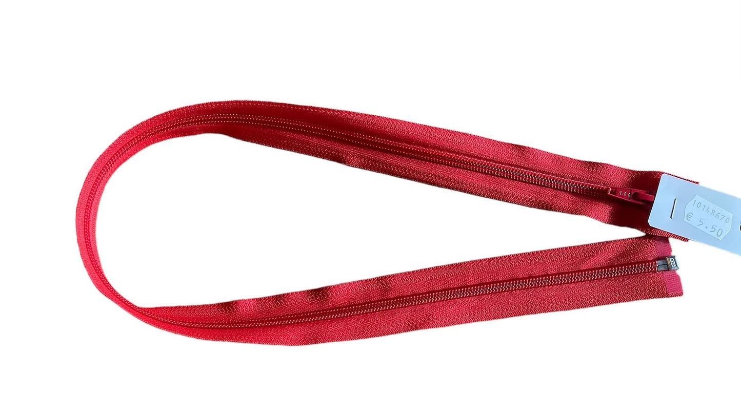 Fermeture éclair 70cm - YKK - zip séparable rouge
