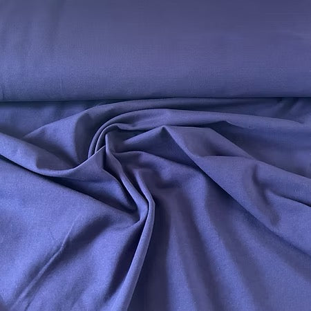 Jersey de coton uni bleu marine