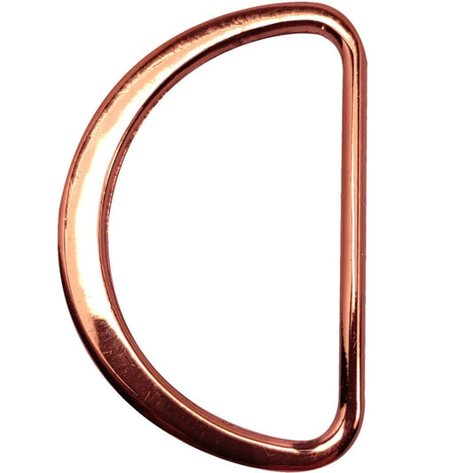 Anneau demi lune plat 40mm or rose